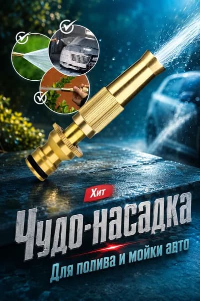 Регулируемая насадка для шланга, распылитель воды для сада, полива и мойки автомобиля