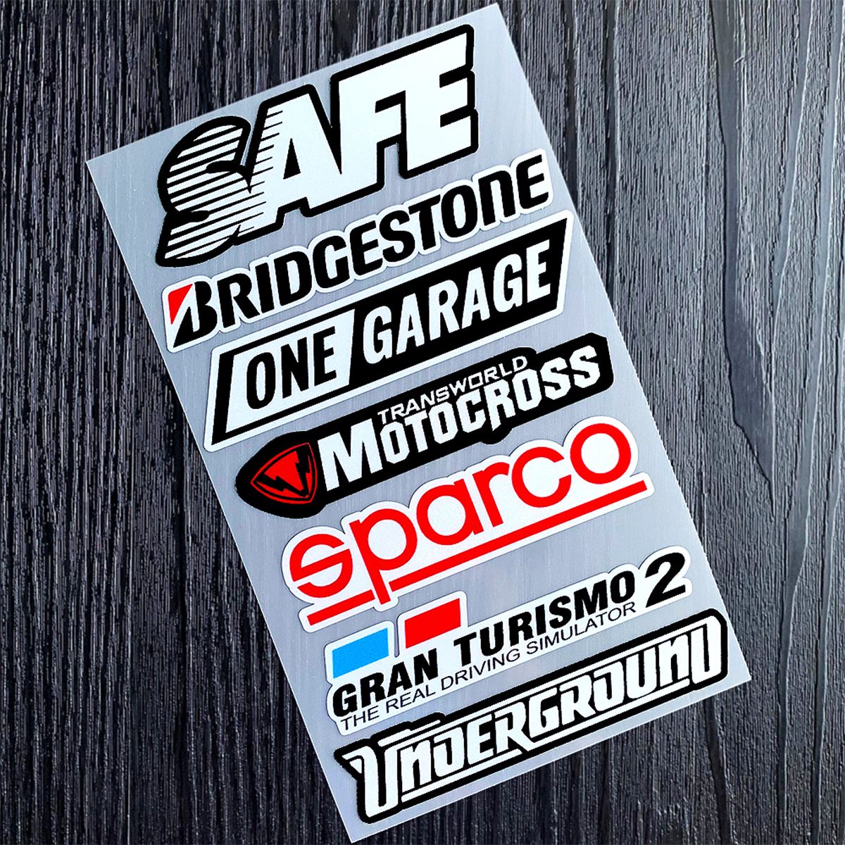 Стикеры для мотоцикла и шлема SAFE Bridgestone Sparco Gran Turismo 2 тюнинговые наклейки водонепроницаемые износостойкие