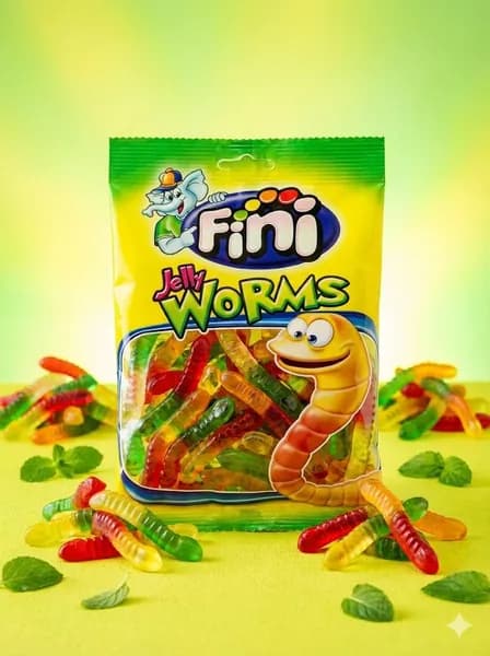 Жевательный мармелад Fini (Фини) Jelly Warms Прозрачные червячки