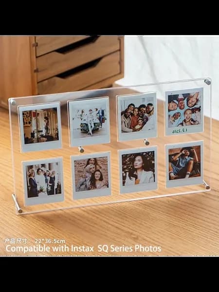 Прозрачный акриловый магнитный блок для фото Instax и Polaro