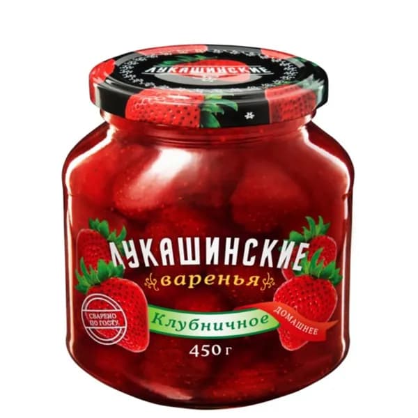 Варенье Лукашинские клубника 450 г