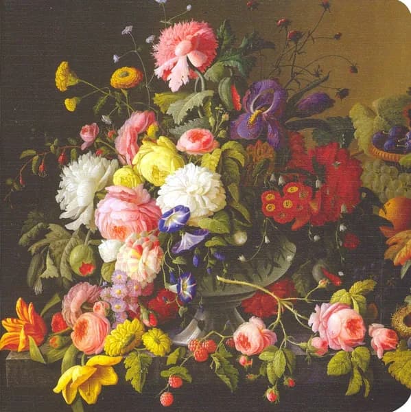 Блокнот 40 листов, 17*17 см, нелинованный "Art Flowers" (N1610)