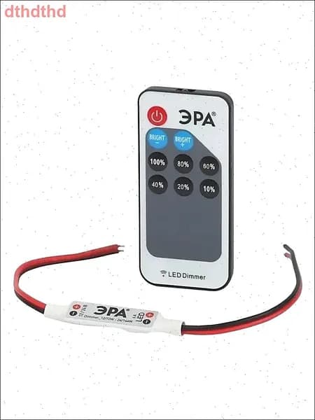 Регулятор яркости диммерная лампа dimmer ERA Dimmer_12/72W-24/144W для монохромной светодиодной панели с кнопочным пультом дистанционного управления