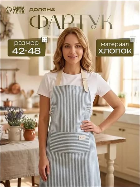 Фартук кухонный  1шт, Синий