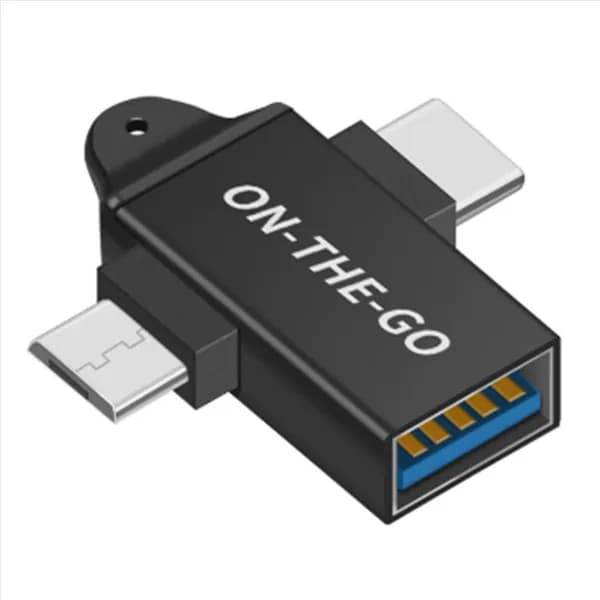 Конвертер USB C в USB 3.0 OTG Адаптер USB 2 в 1 Type C MicroOTG
