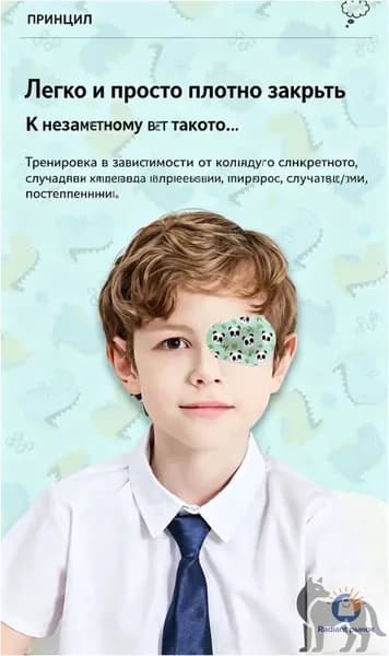 Качественные детские окклюдеры для очков, 50 штук