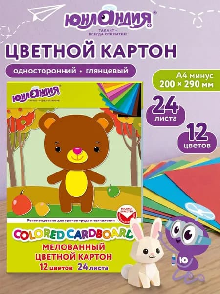 Картон A4, количество листов: 24