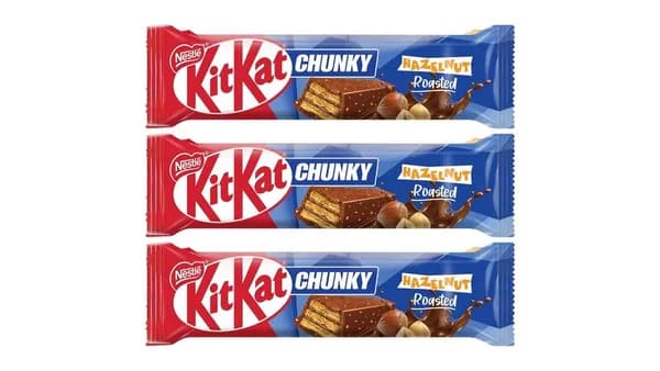 Батончик KITKAT Chunky Hazelnut Roasted хрустящая вафля в молочном шоколаде с кусочками фундука 38г*3штук