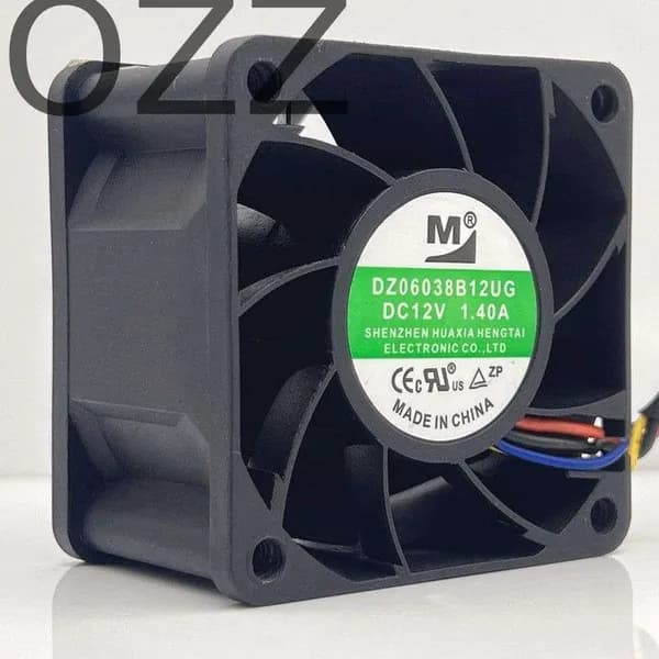 Вентилятор, Кулер DZ06038B12UG для блоков питания асик майнера Whatsminer P21D, P221C, P221B, P222B и др., 60х60х38 мм.,1.4A.