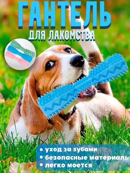 Игрушка для собак, гантель для лакомства