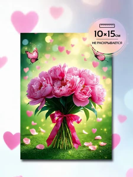 Открытка с днем рождения, А6 с конвертом