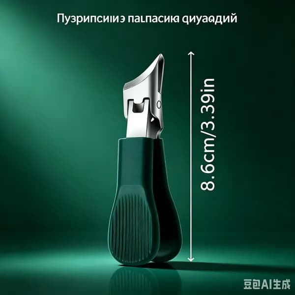 Кусачки для ногтей сверхострые скошенные изумрудно-зелёные, жестких и вросших , точный срез 1 шт