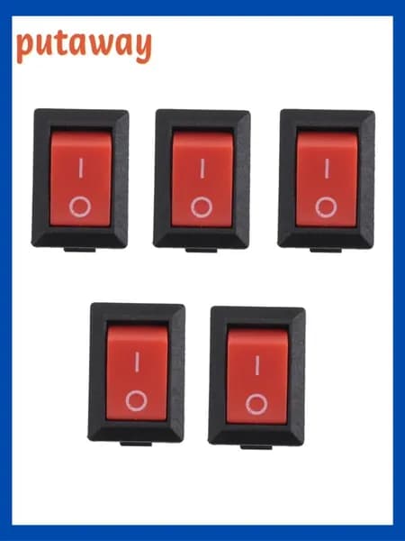 V95 шт. Вкл-выкл KCD11 2Pin 2P черный красный лодка автомобильный кулисный переключатель 3A 250 В 6A 125 кнопка переменного тока KCD1-11 10X15 KCD117