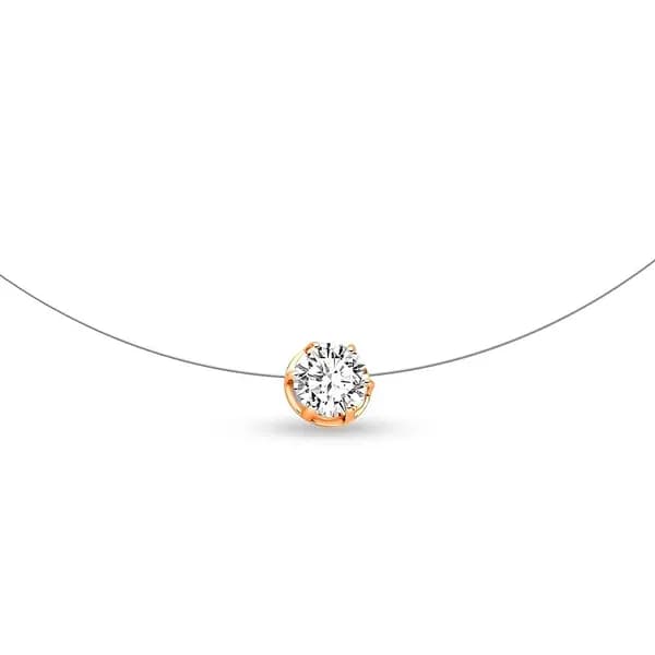 Колье с фианитом серебро 925 пробы 585GOLD