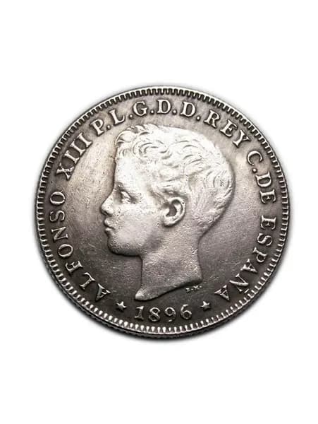 Серебряные монеты Пуэрто Рико 40 сентаво 1896 года