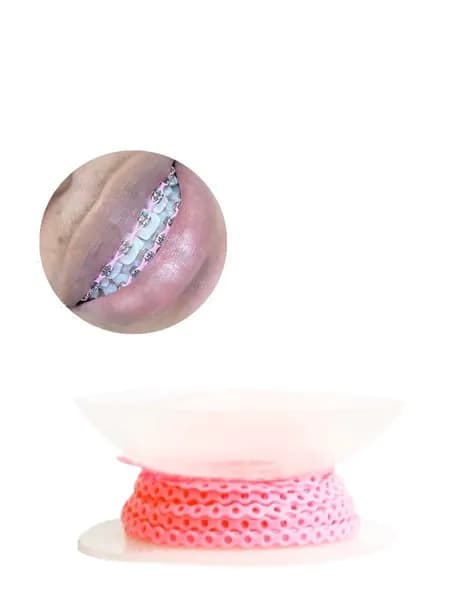Эластики. Цепочка ортодонтическая short (3.5mm) нежно-розовая 2.29м.