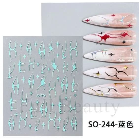 Минималистичные черно-белые цветочные наклейки для ногтей flower self nail art designs