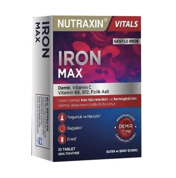 Nutraxin Железо Макс 17 мг 30 таблеток