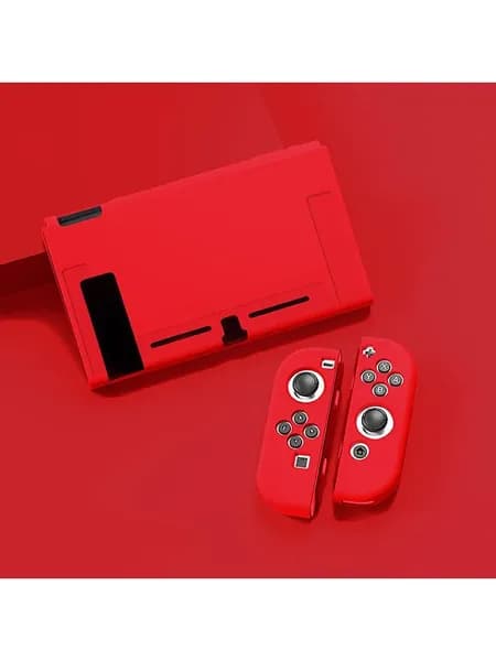Защитный чехол для OLED-консоли Switch и мягкого чехла Joy-Cons из ТПУ Противоударный ультратонкий для семейных игровых вечеринок