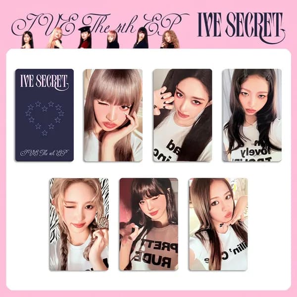 Карточки IVE карты SECRET Коллекционная карточка 5.4*8.6cm 6 шт