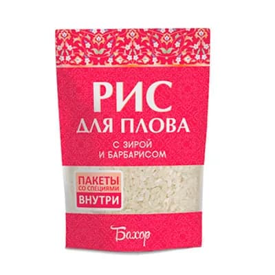 Агроимпорт Рис Бахор для плова с зирой и барбарисом, 700 гр