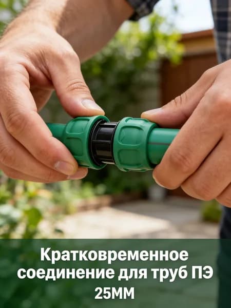 Муфта соединительная для ПНД трубы 25 мм