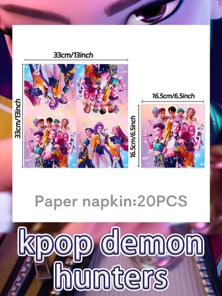 Набор Одноразовых Тарелок На День Рождения,охотники На Демонов Kpop