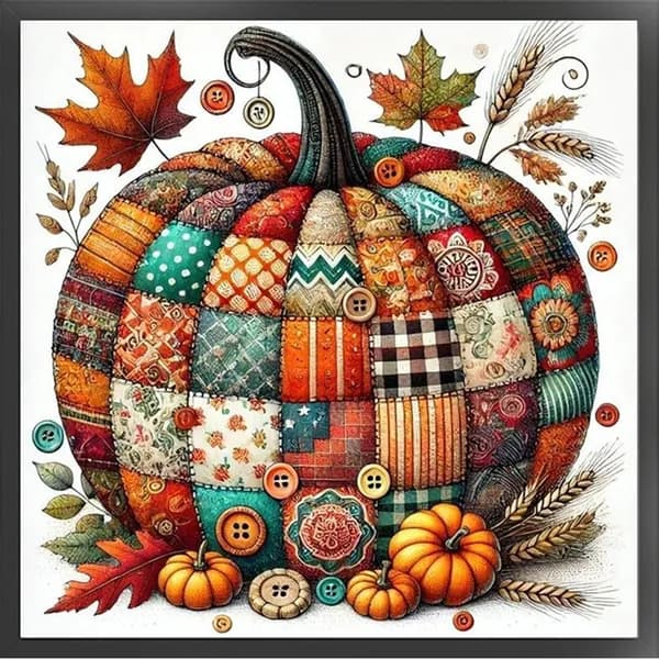Вышивка крестом Тыква на хлопковой канве 14CT, 40 40 см, с печатным рисунком