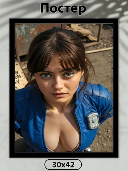 Постер на стену. Fallout Люси арт 42х30 см, плакат интерьерный.