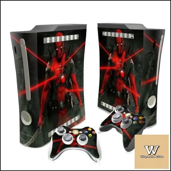 Пленка для наклейки игровой консоли подходит для толстой консоли Xbox360 с рисунком Человека-паука и Дэдпула
