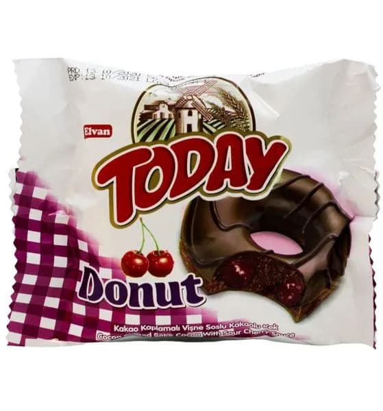 Пончик TODAY Donut Cherry с вишневой начинкой 40г