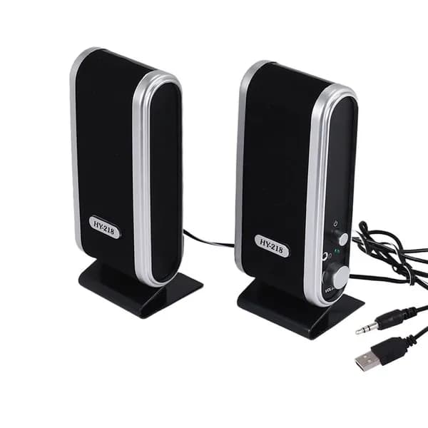 USB-колонки 120W, настольные компьютерные динамики "Компактные", с разъемом 3.5 мм / питание от USB.