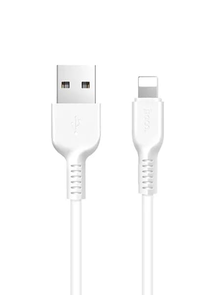 Кабель Hoco X20 USB to Lightning, 2.4А, 1 метр, белый (для iPhone 14, 13, 12, 11 и ранее)
