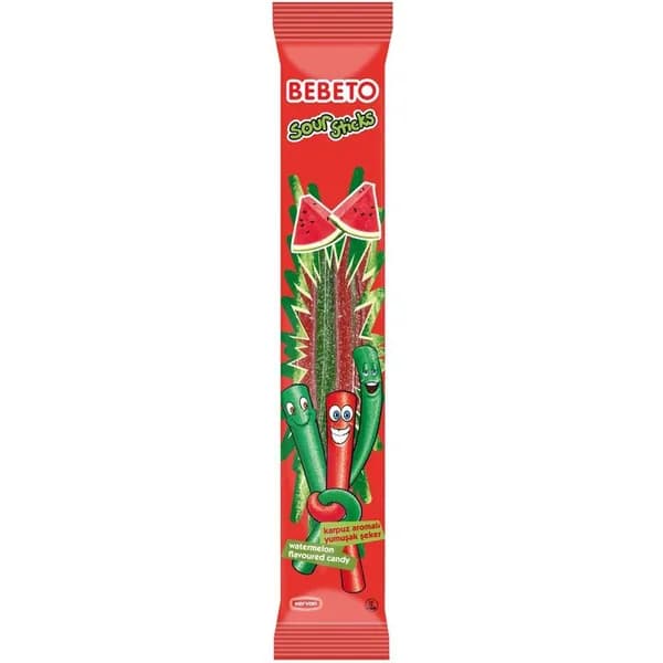 Мармелад Bebeto Sour Sticks Арбуз жевательный 30 г