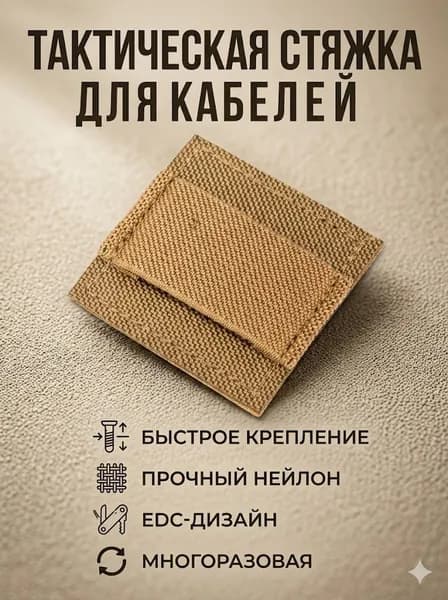 Тактический патч-органайзер для фиксации кабелей и снаряжения