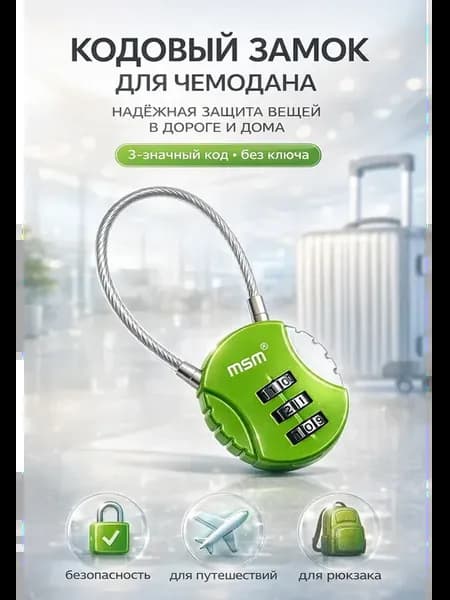Замок кодовый для чемодана и сумки