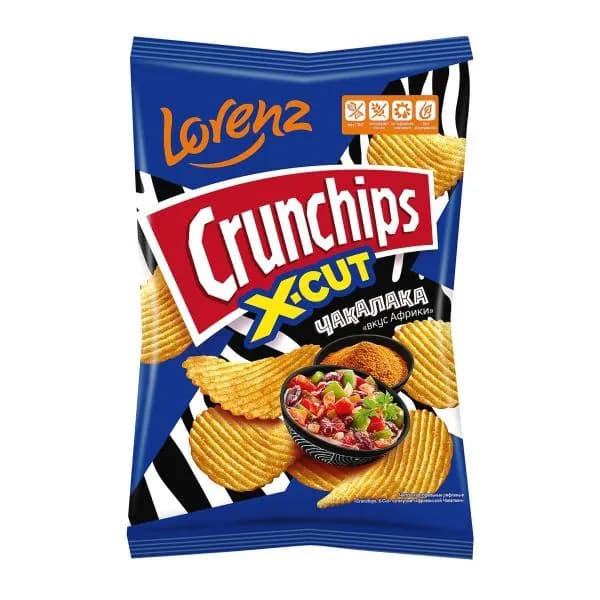 Чипсы Чакалака Crunchips X-Cut 130г