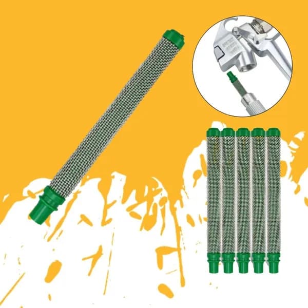 Фильтр тонкой очистки для окрасочного пистолета, краскораспылителя, краскопульта 30 mesh, зеленый, 5 штук