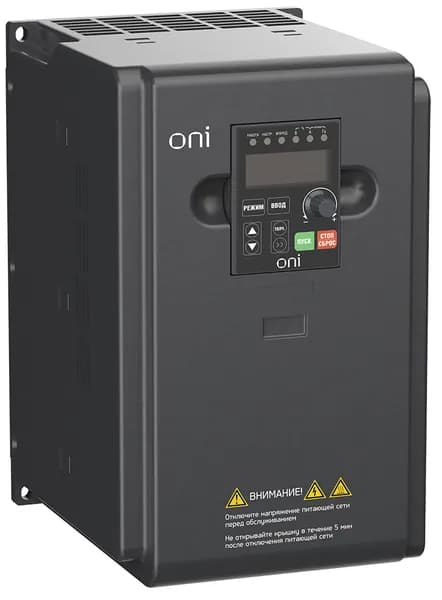 ONI Преобразователь частоты A150 380В 3Ф 5.5кВт 13А со встроенным тормозным модулем (A150-33-55NT)
