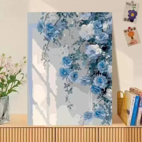 Картина по номерам "Голубая роза" 30x40 см
