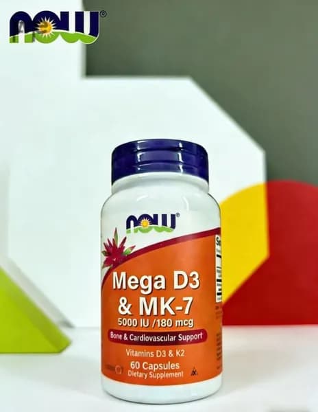 NOW Foods, Mega D3 & MK-7 60 мягких капсул