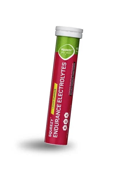 Электролиты в шипучих таблетках SQUEEZY ENDURANCE ELECTROLYTES, 20 шт. х 4 г, лимон