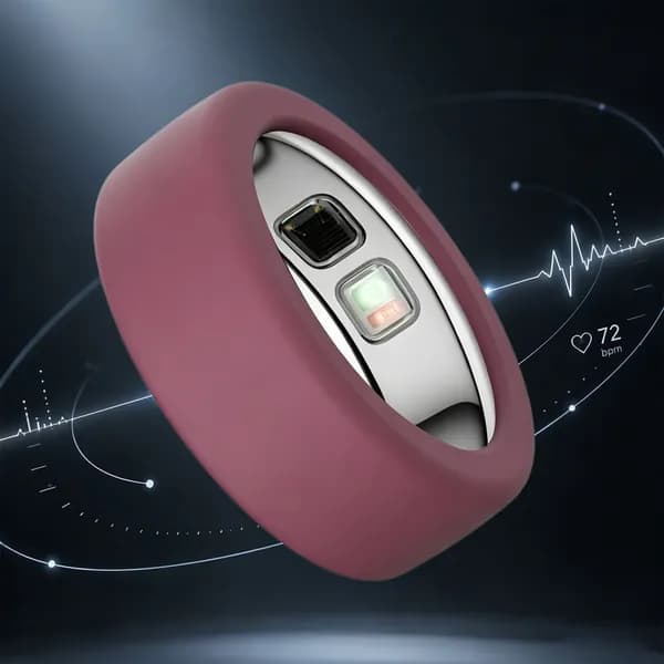 Силиконовый чехол для Oura Ring 5, винно-красный, размер M