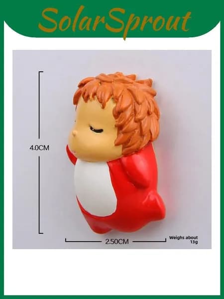ponyo on the cliff holding bucket girl fish мини магнитный декор для холодильника для дома офиса и подарка stylee
