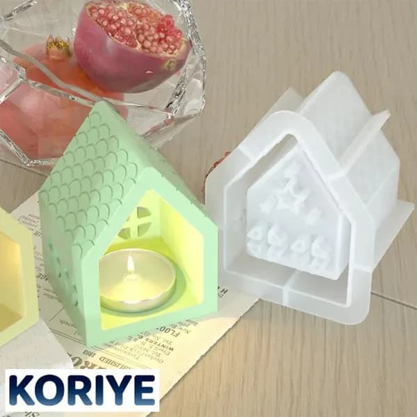 1/2/3/4 шт. 3D силиконовая форма для дома, подсвечник, рождественское украшение для стола
