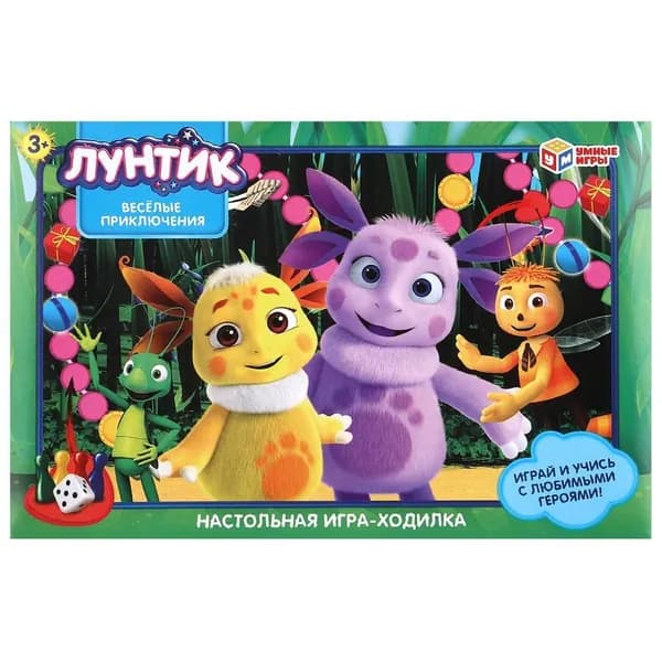 Настольная игра-ходилка "Лунтик. Веселые приключения"