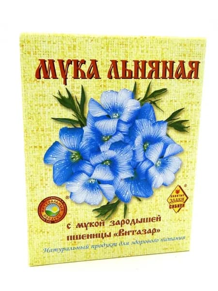 Льняная мука с мукой зародышей пшеницы витазар, 400 г