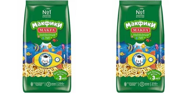 Makfa Макаронные изделия Макфики Подводный мир, 250 г, 2 шт