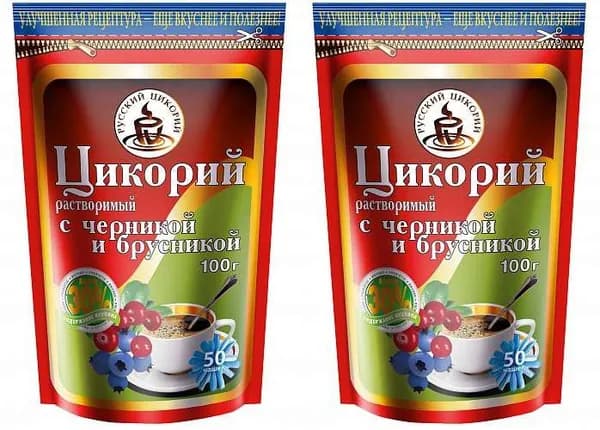 Русский цикорий Черника Брусника порошок ZIP, 100 г , 2 шт
