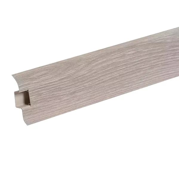 Плинтус IDEAL Комфорт 55мм Дуб снежный 215 (ideal Comfort К55-215, 55х22х2200 мм)